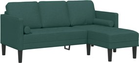 vidaXL Σετ Καναπέ με μαξιλάρι 2 pcs Σκούρο Πράσινο Πολυεστέρας