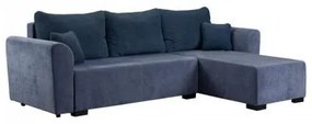 ΓΩΝΙΑΚΟΣ ΚΑΝΑΠΕΣ ΚΡΕΒΑΤΙ Migros ΜΠΛΕ ΧΡΩΜΑ 268x167x80εκ 21044843