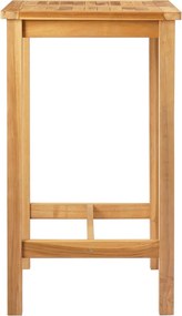 vidaXL Τραπέζι μπαρ Φυσικό 60 x 60 x 105 cm Στερεό Τίκ