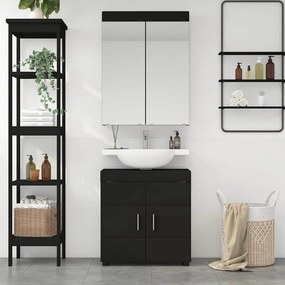 vidaXL Σετ Επίπλων Μπάνιου TULUM 2 τεμ. Μαύρο 60 x 34 x 63 εκ