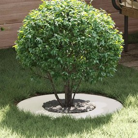 vidaXL κατάλληλο για επίπεδα δαχτυλίδια δέντρου 5 τμχ. Λευκό Ατσάλι