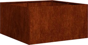 vidaXL Γλάστρα Κήπου Σκ rusty 80 x 80 x 40 cm
