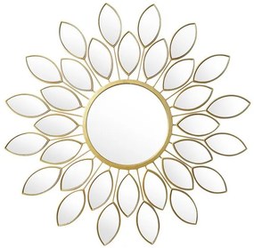 Καθρέπτης Flower Pakoworld Χρυσό 83X2,5X83 εκ 233-000002 Pakoworld 233-000002 Χρυσό