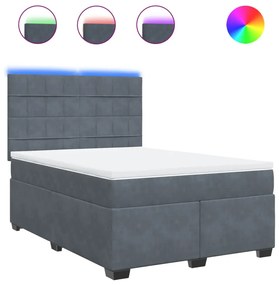 ΚΡΕΒΑΤΙ BOXSPRING ΜΕ ΣΤΡΩΜΑ ΣΚΟΥΡΟ ΓΚΡΙ 160X200 ΕΚ. ΒΕΛΟΥΔΙΝΟ 3293255