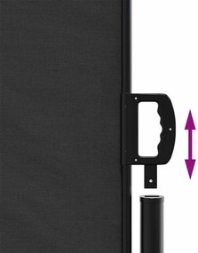 vidaXL Σκίαστρο Πλαϊνό Συρόμενο Μαύρο 100 x 300 εκ.