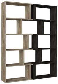 Βιβλιοθήκη ArteLibre Idra Ανοιχτό Καφέ/Σκούρο Καφέ 124x26x159cm