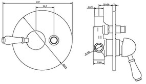 Μείκτης Εντοιχισμού 2 οδών TEOREMA TIFFANY