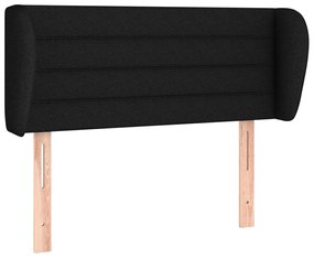 Κεφαλάρι με Πτερύγια Μαύρο 103x23x78/88 εκ. Υφασμάτινο 3117276