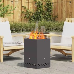 vidaXL Φωτιά Μαύρο 48 x 48 x 51 cm Κρύα έλαση από χάλυβα