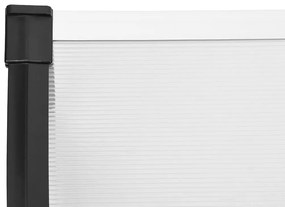 Στέγαστρο Πόρτας Μαύρο &amp; Διαφανές 199x90 εκ από Πολυκαρβονικό - Διαφανές