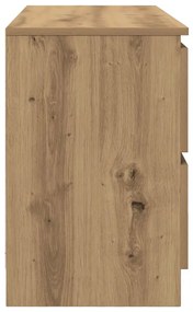 Έπιπλο Τηλεόρασης Artisian Δρυς 100x35x54 εκ Επεξεργασμένο Ξύλο - Καφέ