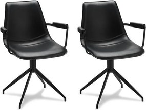 Isabel Dining Chair with Armrests Black
