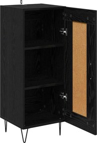 vidaXL Πλαϊνό γραφείο Μαύρη Οξυά 34,5 x 34 x 90 εκ.