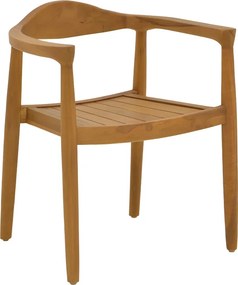 Πολυθρόνα Ganny pakoworld teak ξύλο σε φυσική απόχρωση 59x56x71εκ