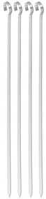 Σετ από 4 χαλύβδινα σουβλάκια Kinghoff KH 1914, 36 cm, Αιχμηρή άκρη, Λαβή με καμπύλη, Inox