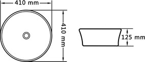 vidaXL Νιπτήρας Λευκός 41 x 12,5 εκ. Κεραμικός