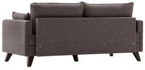 Καναπές - κρεβάτι Bella Megapap τριθέσιος υφασμάτινος χρώμα καφέ 208x81x85εκ. - Ύφασμα - PRGP043-0028,5