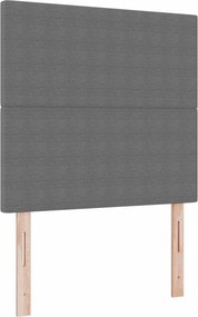 vidaXL LED κεφαλάρι Ανοιχτό γκρι 100 cm Υφασμάτινο Κορντουρά