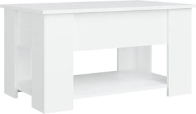 vidaXL Τραπεζάκι Σαλονιού Λευκό 79 x 49 x 41 εκ. Επεξεργασμένο Ξύλο