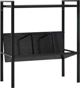 vidaXL Βιβλιοθήκη 2 Επιπέδων Μαύρη 52x28x59 εκ. Επεξεργασμένο Ξύλο