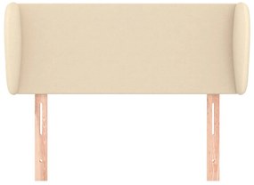 vidaXL Κεφαλάρι με Πτερύγια Κρεμ 83 x 23 x 78/88 εκ. Υφασμάτινο