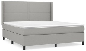 ΚΡΕΒΑΤΙ BOXSPRING ΜΕ ΣΤΡΩΜΑ ΑΝΟΙΧΤΟ ΓΚΡΙ 180X200 ΕΚ. ΥΦΑΣΜΑΤΙΝΟ 3131369