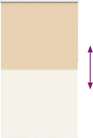vidaXL Roller Blind Blackout Μπεζ 135x210 cm Πλάτος υφάσματος 131,6cm