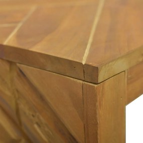 Έπιπλο Τηλεόρασης 110 x 60 x 38 εκ. από Μασίφ Ξύλο Teak - Καφέ