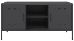 vidaXL Έπιπλο Τηλεόρασης Μαύρο 100,5x39x50,5 εκ. Ατσάλινο