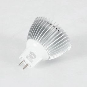 GloboStar 76022 Σποτ LED GU5.3 MR16 3W 260lm 30° DC 12V IP20 Φ5 x Υ5.2cm Θερμό Λευκό 2700K - 2 Χρόνια Εγγύηση