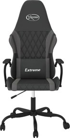 vidaXL Καρέκλα Gaming Μαύρο/Γκρι από Συνθετικό Δέρμα