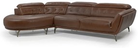 Γωνιακός καναπές, King καφέ 330x95x150cm Αριστερή γωνία –QUE-TED-005