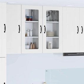 vidaXL Ραφιέρα τοίχου LUCCA Λευκό 40 x 31 x 80 εκ. Επεξεργασμένο Ξύλο