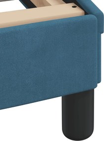 vidaXL Κρεβάτι με Στρώμα Dover Μπλε 140x190 εκ. Βελούδινο