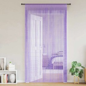Κουρτίνες με Κρόσσια 2 τεμ. Μοβ 140 x 250 εκ. - Μωβ