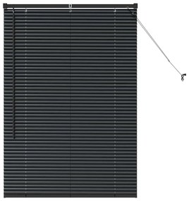 vidaXL Ρολό Παραθύρου με κουρτίνες Άλλο Μαύρο 80 x 130 εκ Αλουμίνιο
