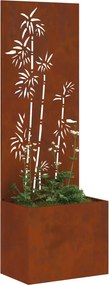 vidaXL Οθόνη Ιδιωτικότητας Κήπου Floral Σκ rusty 50 x 150 cm