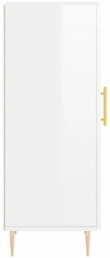 vidaXL Ντουλάπι Γυαλιστερό Λευκό 34,5x34x90 εκ. Επεξεργασμένο Ξύλο
