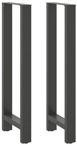 Πόδια Τραπεζιού Μπαρ 2 τεμ. Ανθρακί 40x (110-111) εκ. Ατσάλι