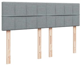 ΚΡΕΒΑΤΙ BOXSPRING ΜΕ ΣΤΡΩΜΑ ΑΝΟΙΧΤΟ ΓΚΡΙ 140X190 ΕΚ. ΥΦΑΣΜΑΤΙΝΟ 3289751