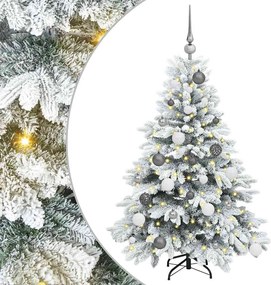 vidaXL Τεχνητό Χριστουγεννιάτικο Δέντρο Λευκό 120 cm ΠΕ και PVC