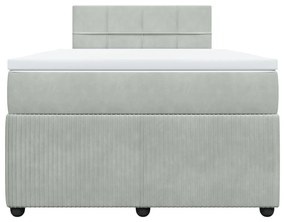 ΚΡΕΒΑΤΙ BOXSPRING ΜΕ ΣΤΡΩΜΑ ΑΝΟΙΧΤΟ ΓΚΡΙ 120X190 ΕΚ. ΒΕΛΟΥΔΙΝΟ 3287686