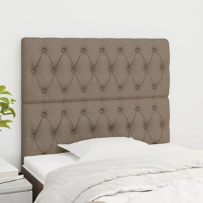 Κεφαλάρια Κρεβατιού 2 τεμ. Taupe 100x7x78/88 εκ. Υφασμάτινο - Μπεζ-Γκρι