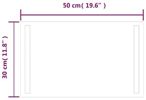 vidaXL Καθρέφτης Μπάνιου με LED 50x30 εκ.