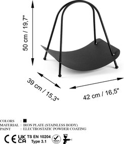 Διακοσμητικό Χώρου Μαύρο GED 39x42x50