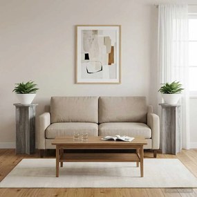 vidaXL Βάση φυτών 2 τεμ. Γκρι Sonoma 29,5 x 29,5 x 60 εκ.