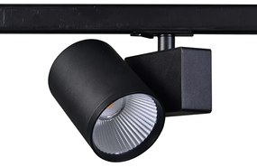 SAND BLACK LED TRACK LUMINAIRE 40W 3000K 1-PHASE 38° 4200LM 230V AC Ra80 5YRS ACA LISOR4030B2N