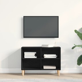 vidaXL Μαύρη ντουλάπα τηλεόρασης - 69.5x30x50 εκ, φτιαγμένη από επεξεργασμένο ξύλο