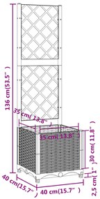 ΖΑΡΝΤΙΝΙΕΡΑ ΚΗΠΟΥ ΜΕ ΚΑΦΑΣΩΤΟ ΜΑΥΡΟ 40 X 40 X 136 ΕΚ. ΑΠΟ PP 318269