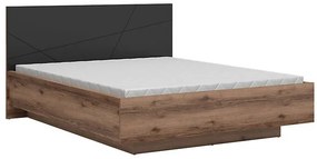 Κρεβάτι Boston CE122, Διπλό, Καφέ, 160x200, Πλαστικοποιημένη μοριοσανίδα, Τάβλες για Κρεβάτι, 170x206x99cm | Epipla1.gr